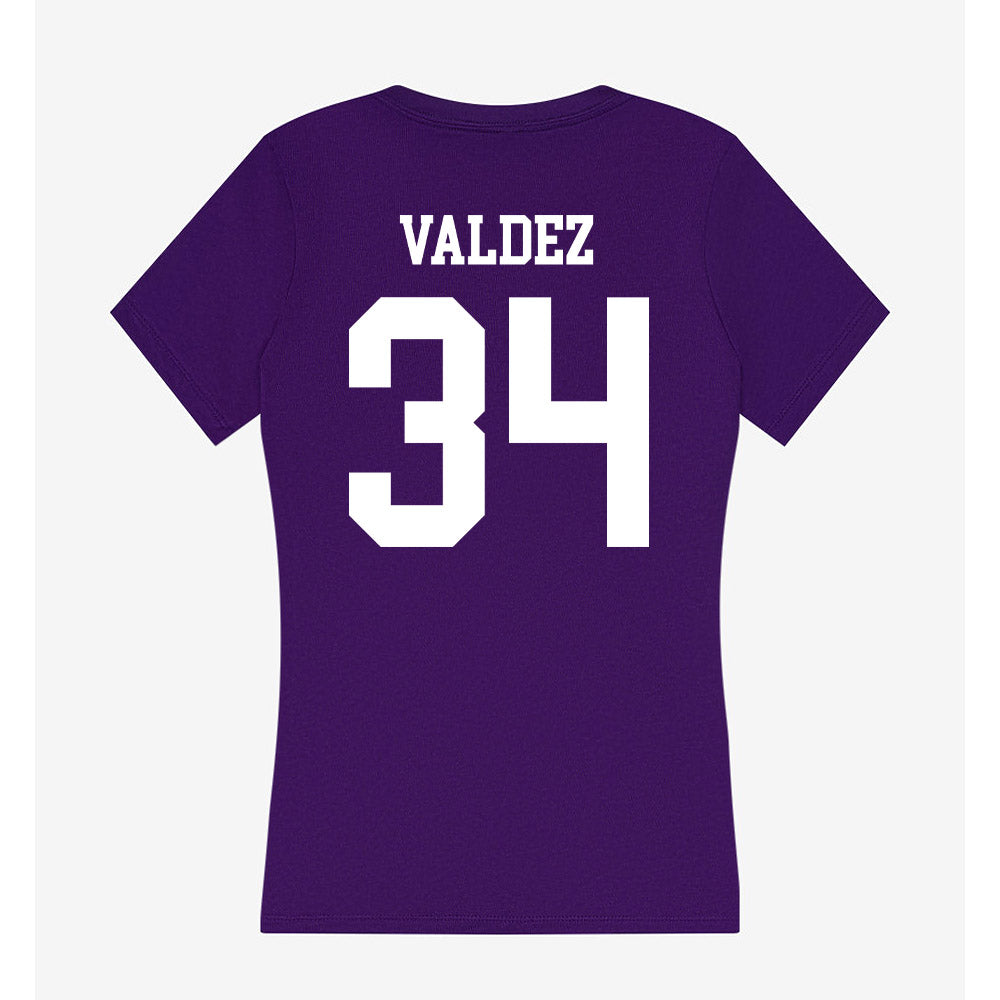 SFA - NCAA Baseball : Jonathan Valdez - Women's V-Neck T-Shirt-1