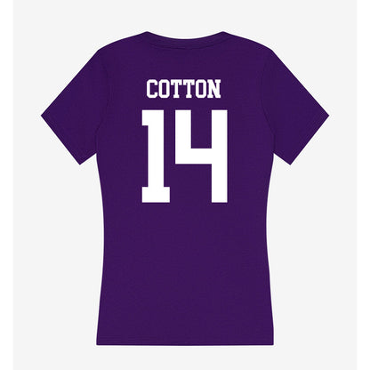 SFA - NCAA Football : Josiah Cotton - Women's V-Neck T-Shirt-1