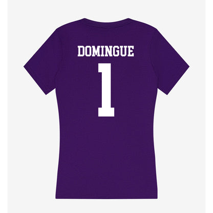 SFA - NCAA Women's Basketball : Harmanie Domingue - Women's V-Neck T-Shirt-1