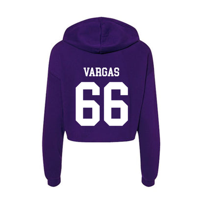 SFA - NCAA Football : Cameron Vargas - Women's Crop Fleece Hoodie-1