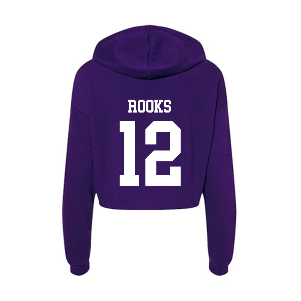 SFA - NCAA Football : Jacob Rooks - Women's Crop Fleece Hoodie-1