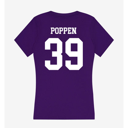 SFA - NCAA Baseball : Mason Poppen - Women's V-Neck T-Shirt-1