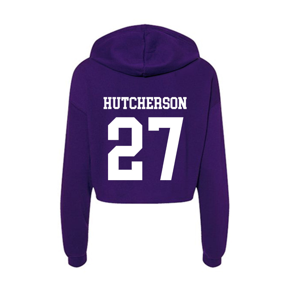 SFA - NCAA Football : Tyler Hutcherson - Women's Crop Fleece Hoodie-1