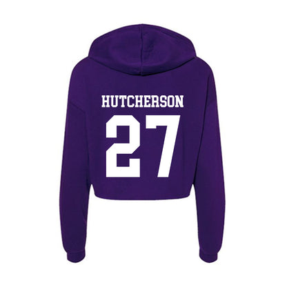 SFA - NCAA Football : Tyler Hutcherson - Women's Crop Fleece Hoodie-1