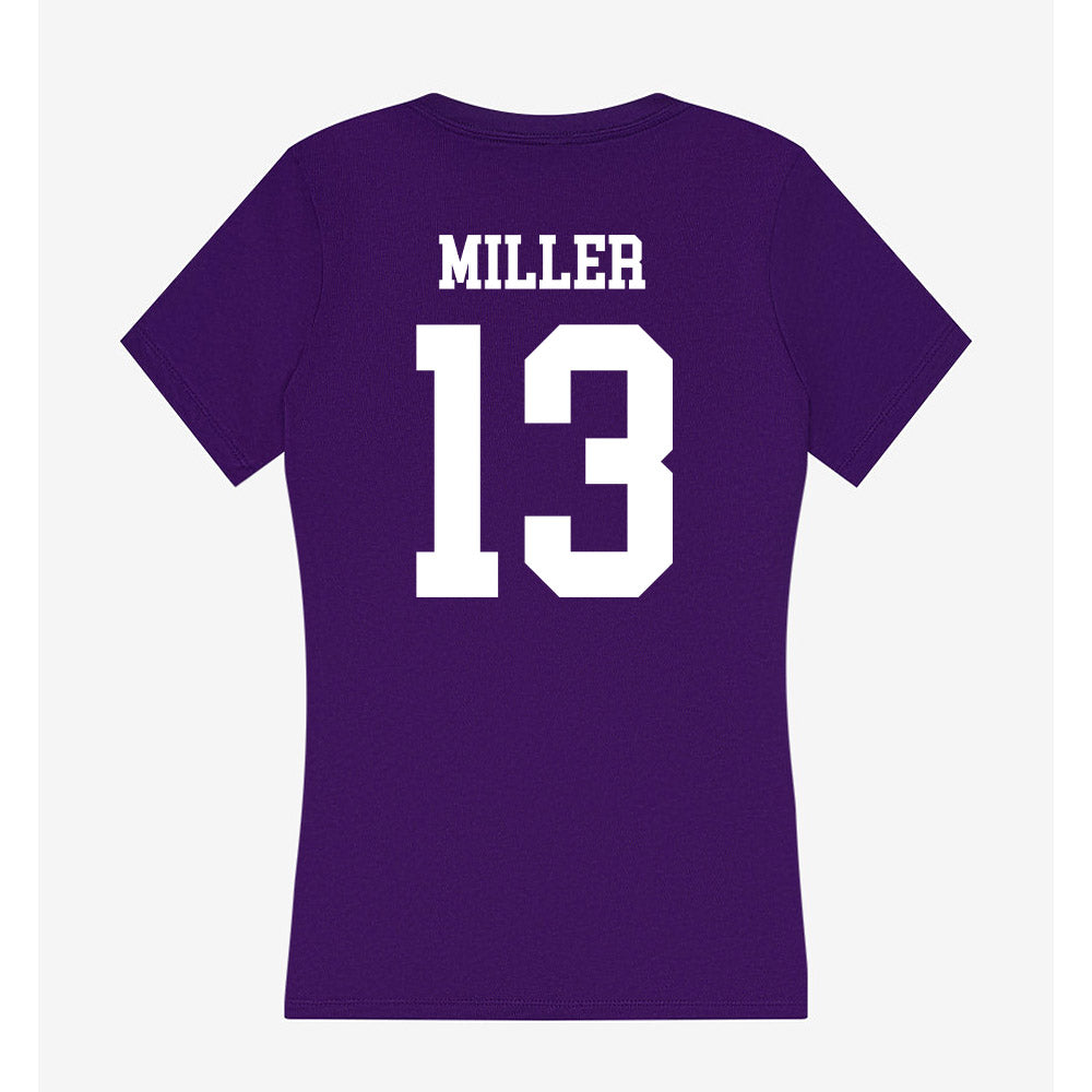 SFA - NCAA Women's Soccer : Alexis Miller - Women's V-Neck T-Shirt-1