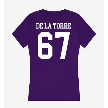 SFA - NCAA Football : Kolt De La Torre - Women's V-Neck T-Shirt-1