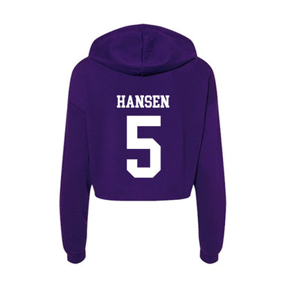 SFA - NCAA Beach Volleyball : Katie Hansen - Women's Crop Fleece Hoodie-1