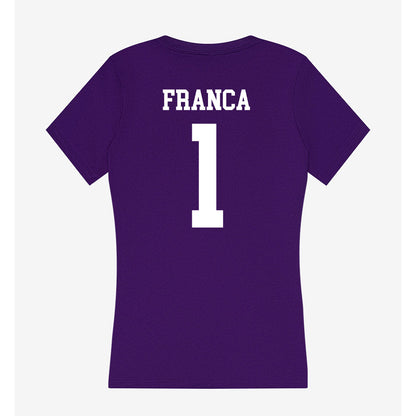 SFA - NCAA Women's Volleyball : Luna Franca - Women's V-Neck T-Shirt-1