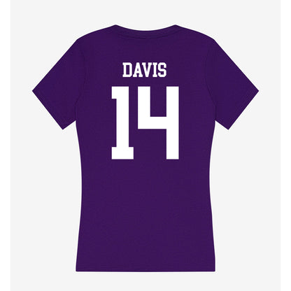SFA - NCAA Football : Isaiah Davis - Women's V-Neck T-Shirt-1