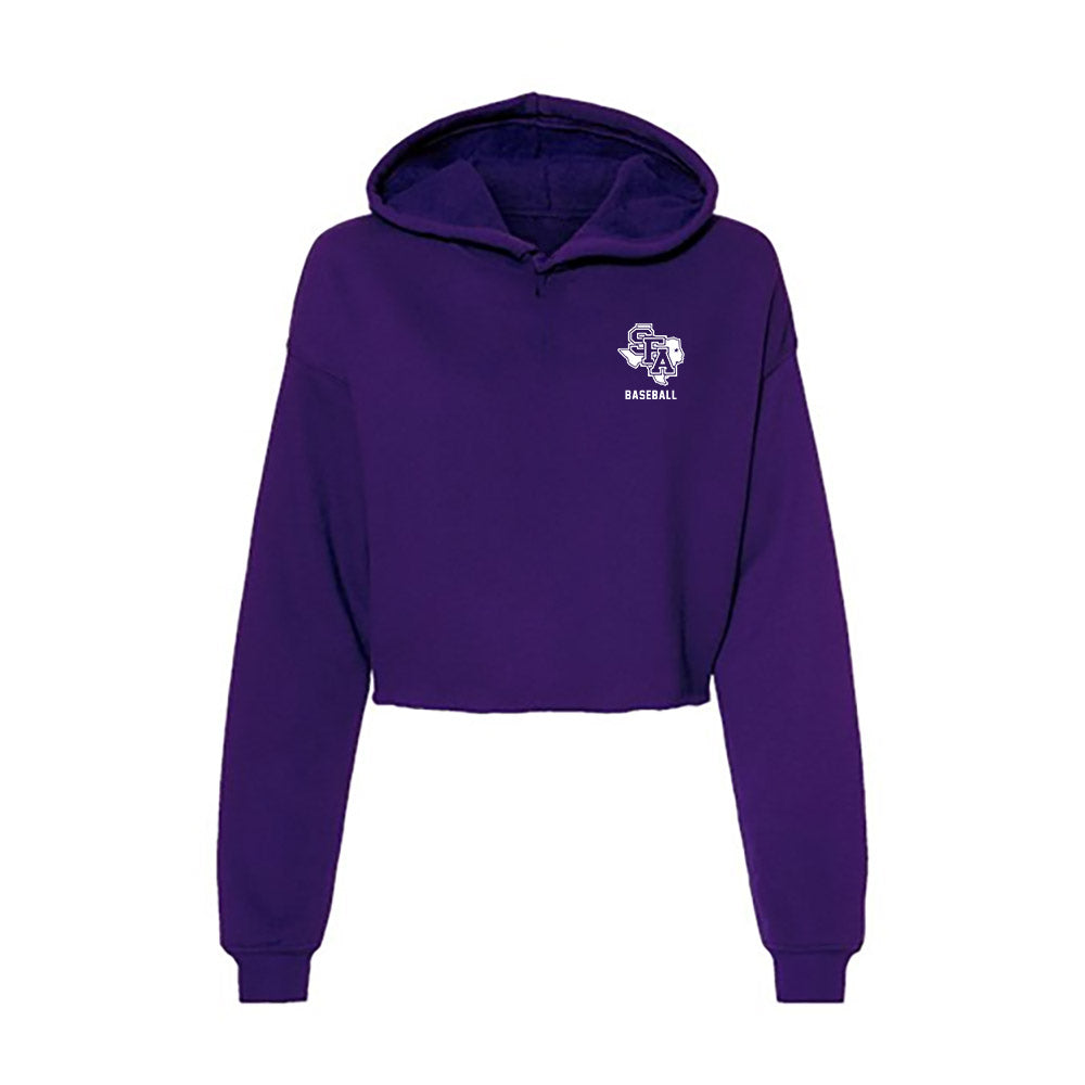 SFA - NCAA Baseball : Jack James - Women's Crop Fleece Hoodie-0