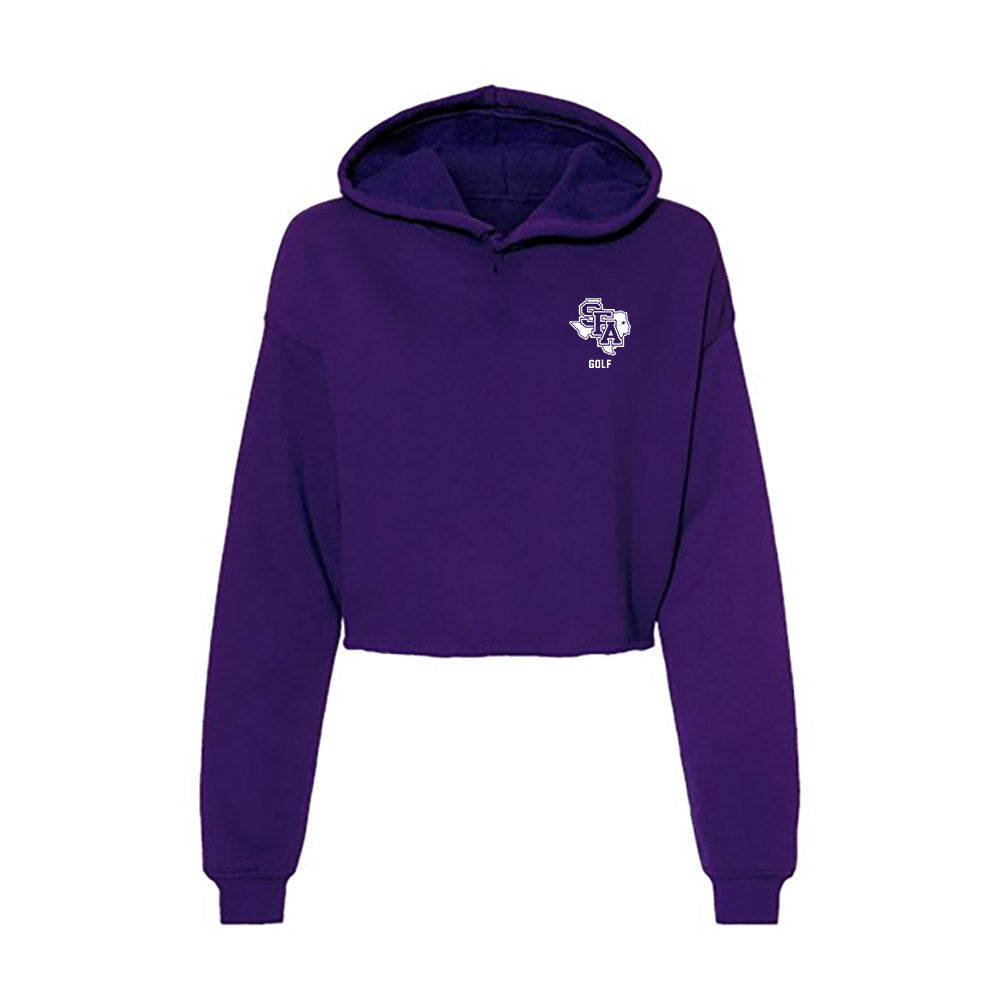 SFA - NCAA Men's Golf : Braden Bergman - Women's Crop Fleece Hoodie-0