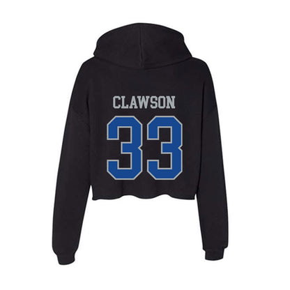CNU - NCAA Football : Charlie Clawson - Women's Crop Fleece Hoodie-1