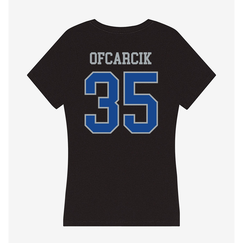 CNU - NCAA Men's Basketball : Jason Ofcarcik - Women's V-Neck T-Shirt-1