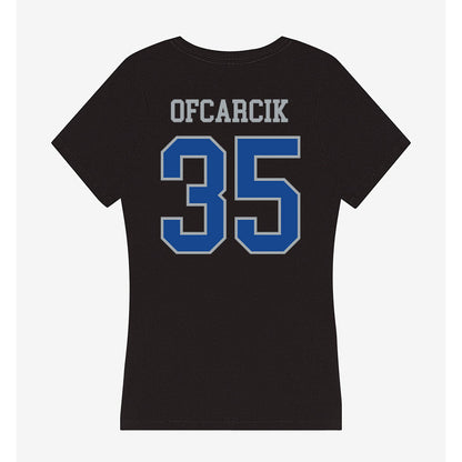 CNU - NCAA Men's Basketball : Jason Ofcarcik - Women's V-Neck T-Shirt-1