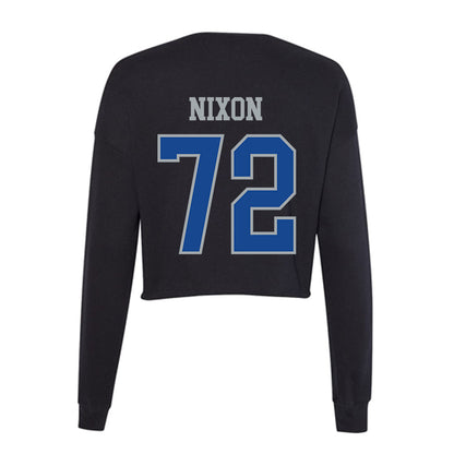 CNU - NCAA Football : Evan Nixon - Women's Cropped Crew Fleece-1