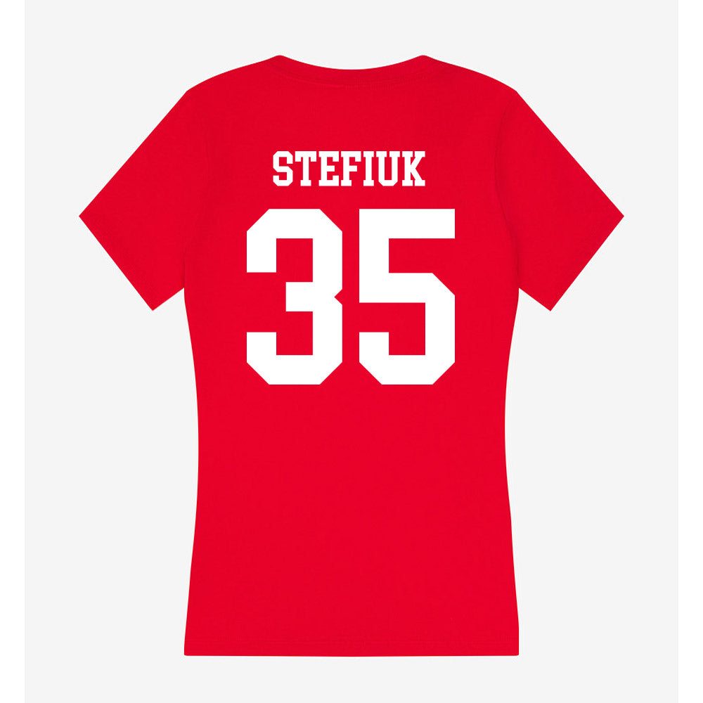 Tampa - NCAA Baseball : Ryan Stefiuk - Women's V-Neck T-Shirt-1