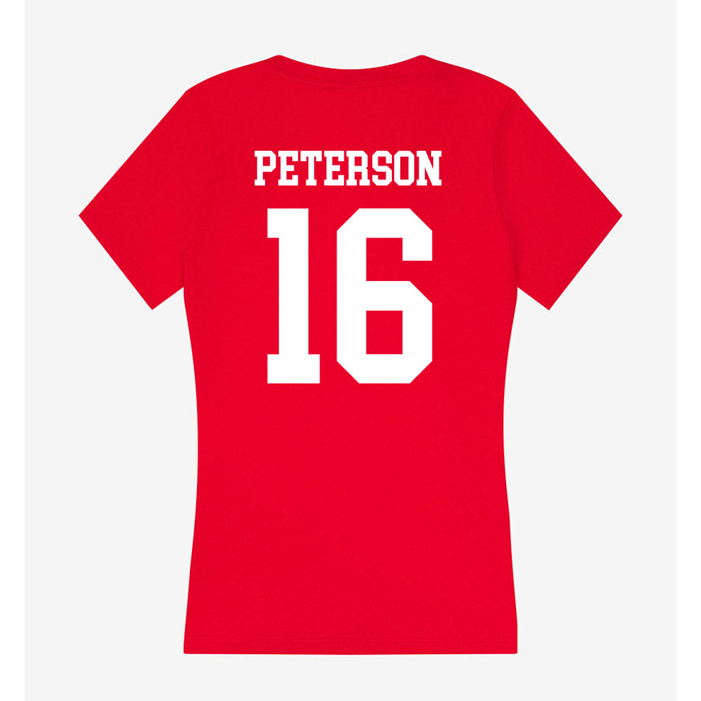 Tampa - NCAA Beach Volleyball : Hailey Peterson - Women's V-Neck T-Shirt-1