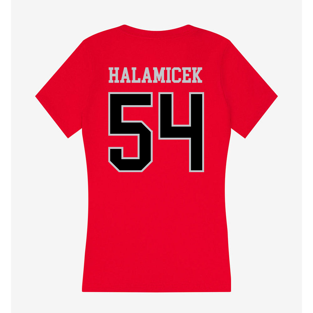 CSUN - NCAA Baseball : Ryan Halamicek - Women's V-Neck T-Shirt-1