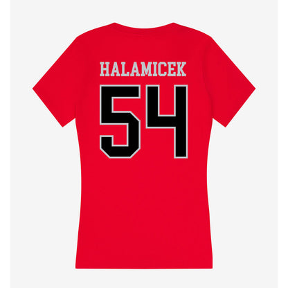 CSUN - NCAA Baseball : Ryan Halamicek - Women's V-Neck T-Shirt-1