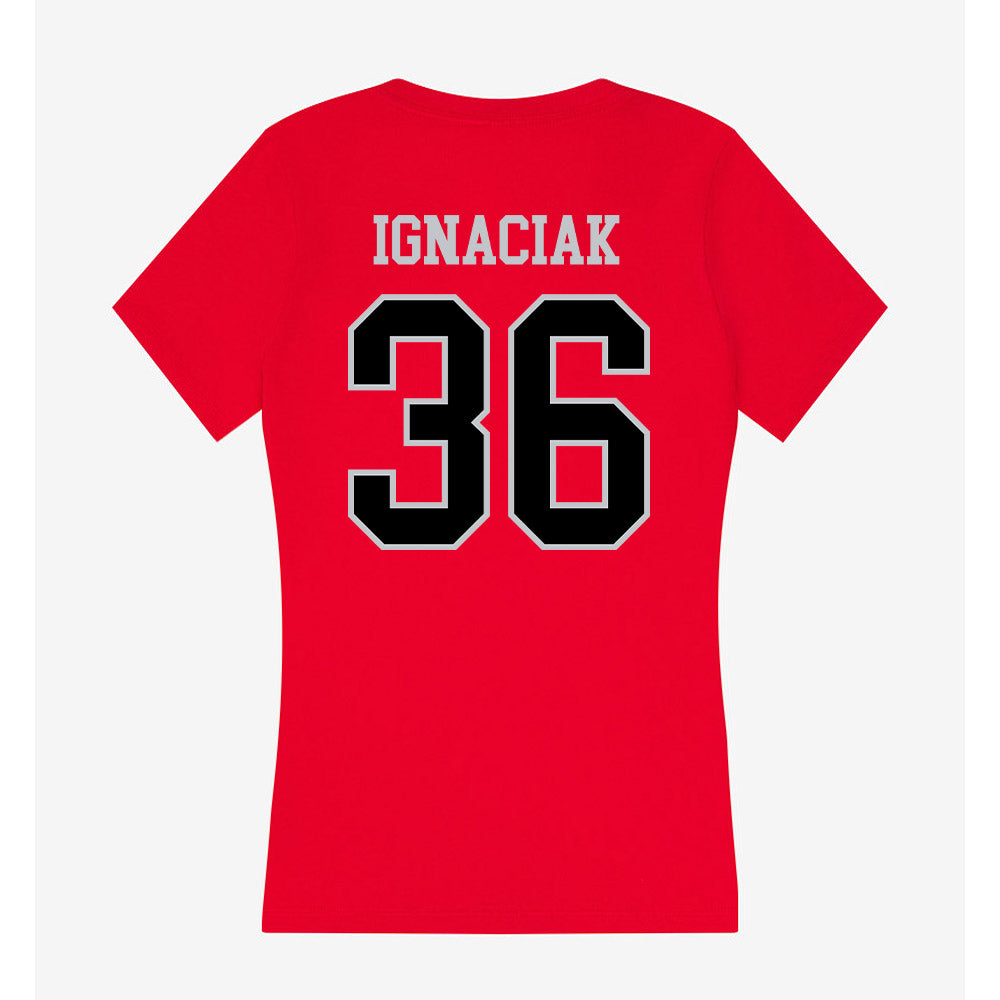 CSUN - NCAA Baseball : Blake Ignaciak - Women's V-Neck T-Shirt-1
