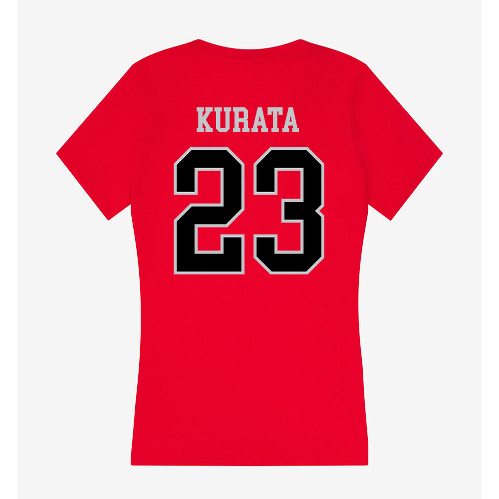 CSUN - NCAA Baseball : Matthew Kurata - Women's V-Neck T-Shirt-1