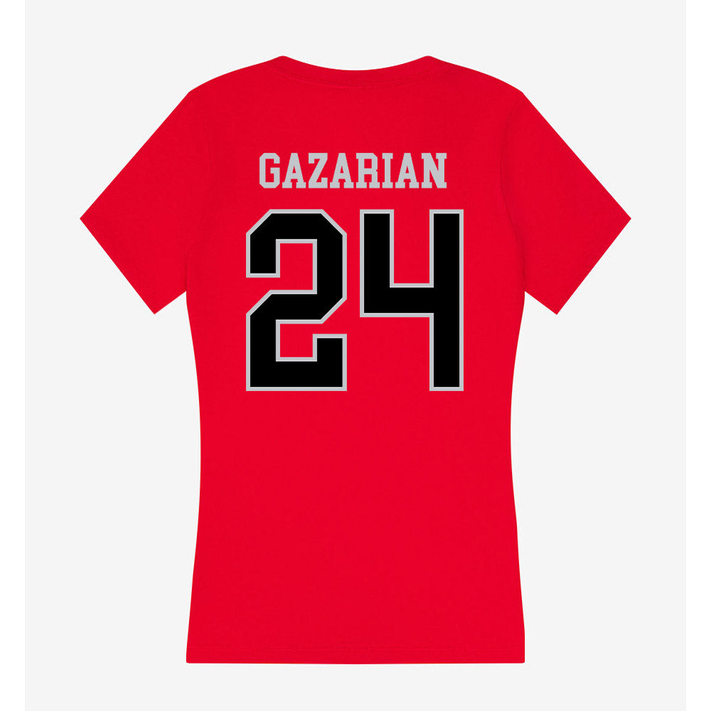 CSUN - NCAA Men's Basketball : Greg Gazarian - Women's V-Neck T-Shirt-1