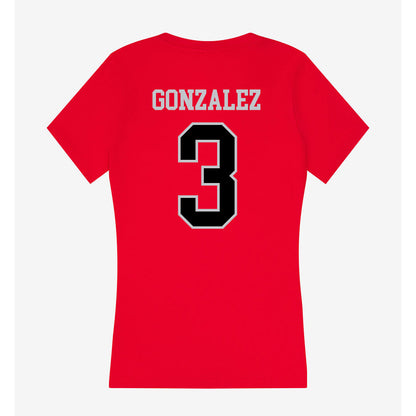 CSUN - NCAA Softball : Sheridan Gonzalez - Women's V-Neck T-Shirt-1