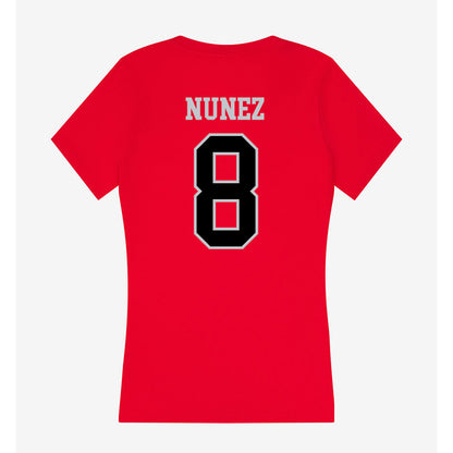 CSUN - NCAA Softball : Vinessa Nunez - Women's V-Neck T-Shirt-1