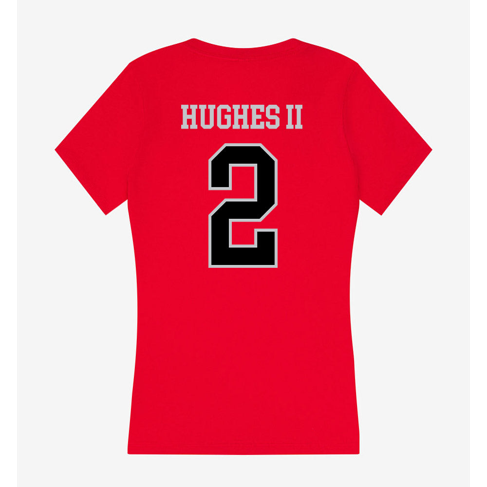 CSUN - NCAA Men's Basketball : Larry Hughes II - Women's V-Neck T-Shirt-1