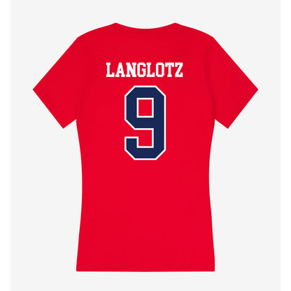 Belmont - NCAA Baseball : Brody Langlotz - Women's V-Neck T-Shirt-1