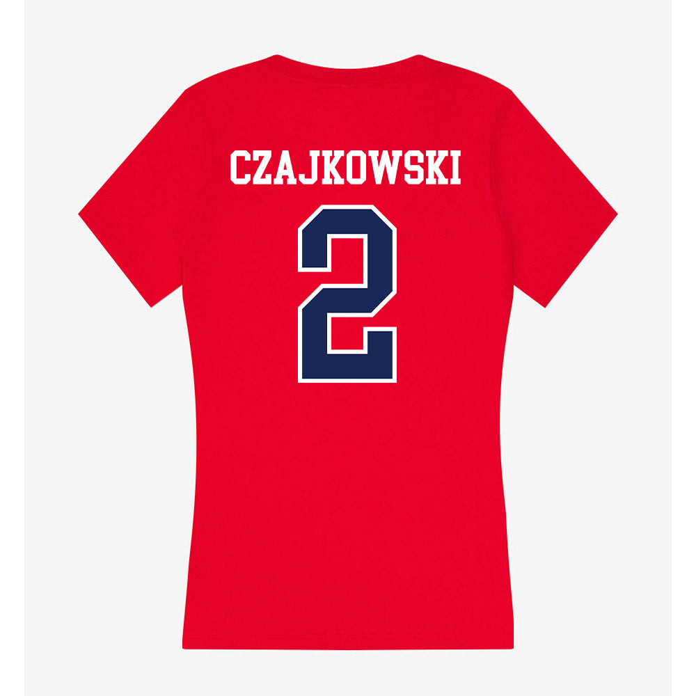 Belmont - NCAA Women's Volleyball : Jordan Czajkowski - Women's V-Neck T-Shirt-1