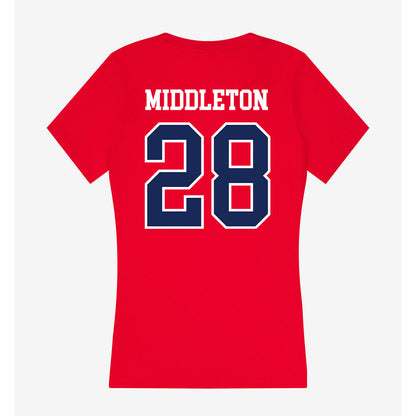 Belmont - NCAA Softball : Ally Middleton - Women's V-Neck T-Shirt-1