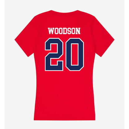Belmont - NCAA Women's Basketball : Tatum Woodson - Women's V-Neck T-Shirt-1