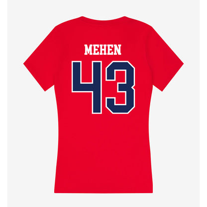 Belmont - NCAA Baseball : Connor Mehen - Women's V-Neck T-Shirt-1