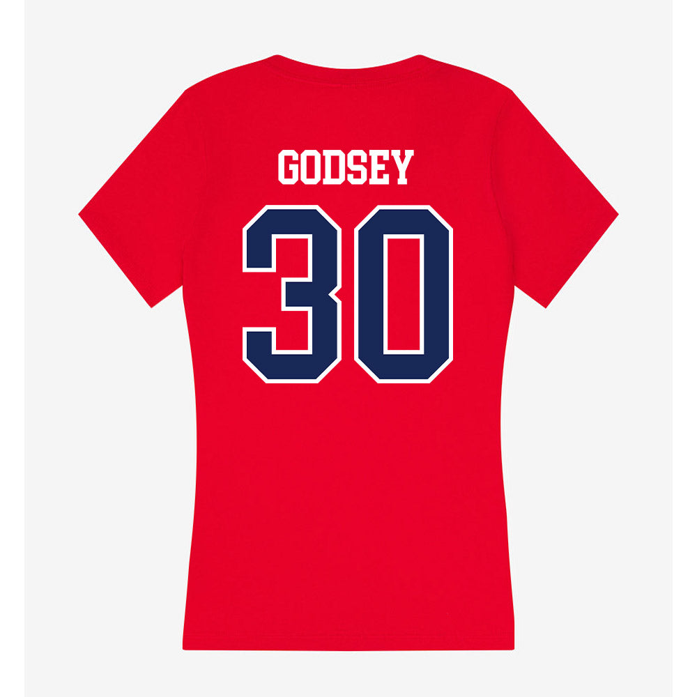 Belmont - NCAA Baseball : Landon Godsey - Women's V-Neck T-Shirt-1