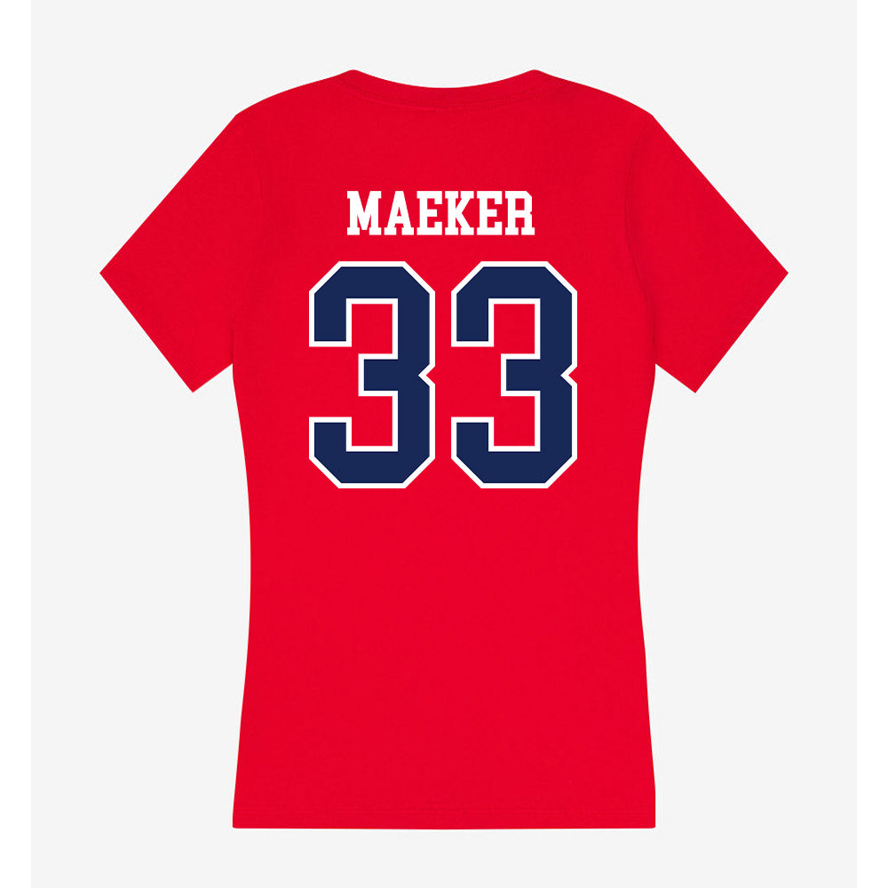Belmont - NCAA Baseball : Trey Maeker - Women's V-Neck T-Shirt-1
