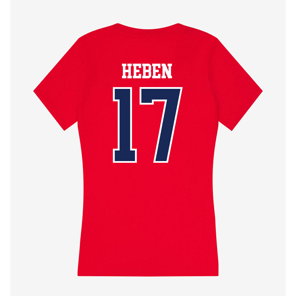 Belmont - NCAA Baseball : Preston Heben - Women's V-Neck T-Shirt-1