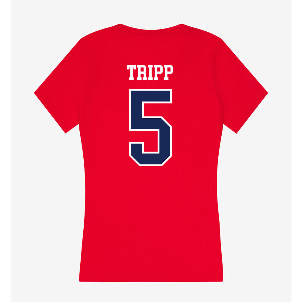 Belmont - NCAA Women's Basketball : Sanaa Tripp - Women's V-Neck T-Shirt-1