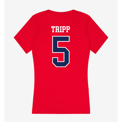 Belmont - NCAA Women's Basketball : Sanaa Tripp - Women's V-Neck T-Shirt-1