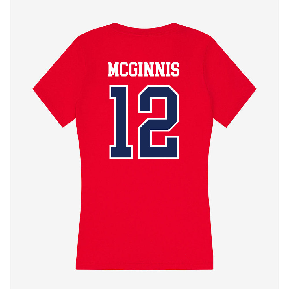 Belmont - NCAA Women's Basketball : Kate McGinnis - Women's V-Neck T-Shirt-1