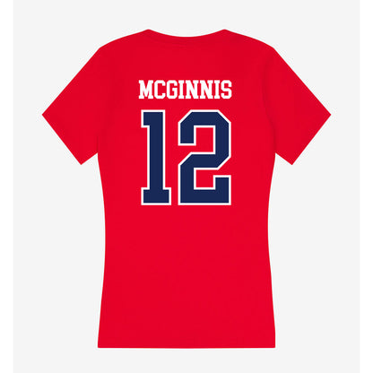 Belmont - NCAA Women's Basketball : Kate McGinnis - Women's V-Neck T-Shirt-1