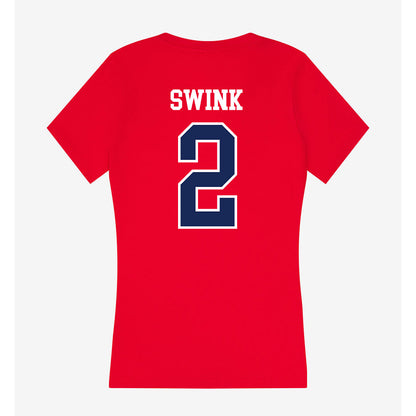 Belmont - NCAA Softball : Addison Swink - Women's V-Neck T-Shirt-1