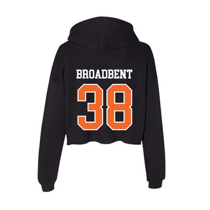 Idaho State - NCAA Football : Trey Broadbent - Women's Crop Fleece Hoodie-1