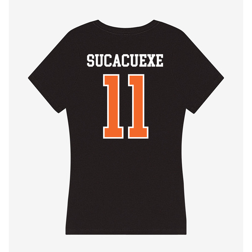 Idaho State - NCAA Women's Basketball : Milena Sucacuexe - Women's V-Neck T-Shirt-1