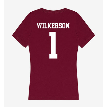 AAMU - NCAA Women's Basketball : Mailyn Wilkerson - Women's V-Neck T-Shirt-1