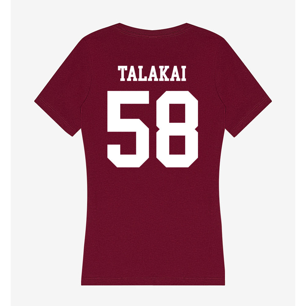 AAMU - NCAA Women's Volleyball : Kelani Talakai - Women's V-Neck T-Shirt-1