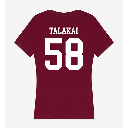 AAMU - NCAA Women's Volleyball : Kelani Talakai - Women's V-Neck T-Shirt-1