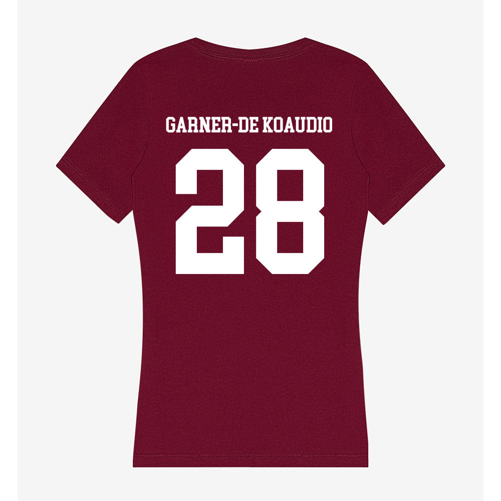 AAMU - NCAA Football : biankan garner-de koaudio - Women's V-Neck T-Shirt-1