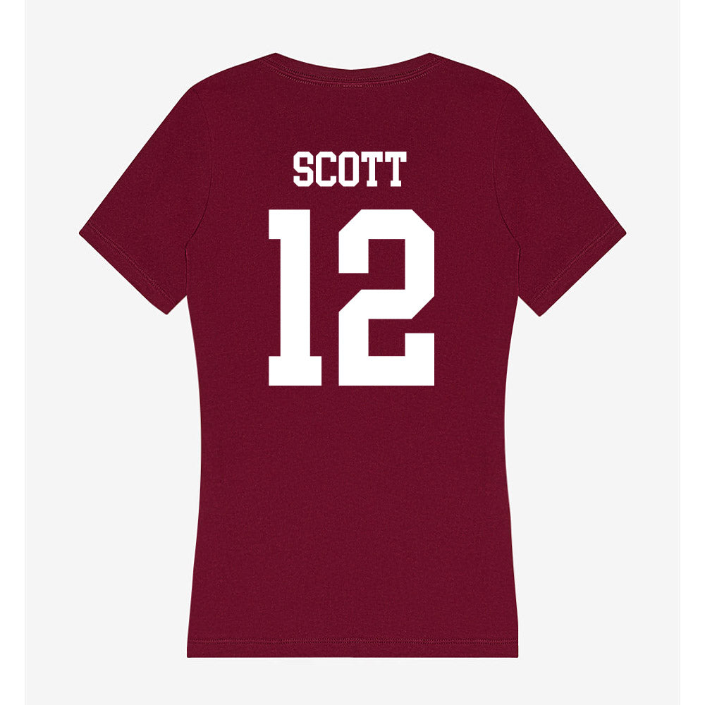 AAMU - NCAA Women's Volleyball : Keyara Scott - Women's V-Neck T-Shirt-1
