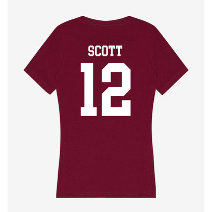AAMU - NCAA Women's Volleyball : Keyara Scott - Women's V-Neck T-Shirt-1